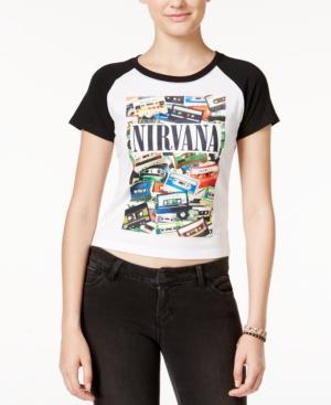 Fea Merchandise Inc Juniors' Nirvana Graphic Baseball T-shirt