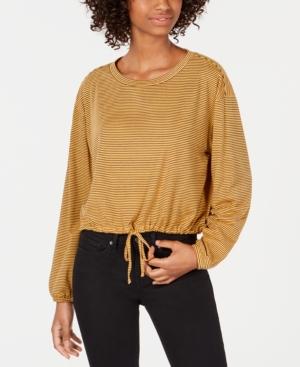 Almost Famous Juniors' Striped Drawstring Top