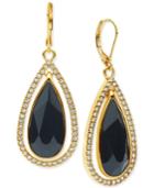 Anne Klein Gold-tone Crystal Orbital Earrings