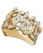 D'oro By Effy Diamond Flower (3/8 Ct. T.w.) In Two-tone 14k Gold