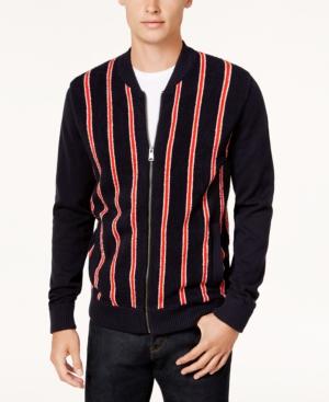Tommy Hilfiger Men's Striped Zip-front Cardigan