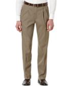 Perry Ellis Double-pleated Classic-fit Sharkskin Dress Pants