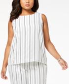 Nine West Plus Size Striped Shell