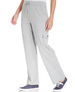 Karen Scott Sport Wide-leg French Terry Pants