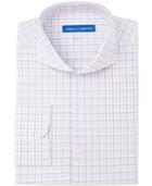 Vince Camuto Slim-fit Rose And White Check Dress Shirt
