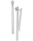 Robert Lee Morris Soho Silver-tone Sculptural Stick Front And Back Earrings