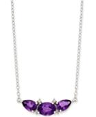 Amethyst (2-1/2 Ct. T.w.) & Diamond Accent 18 Pendant Necklace In Sterling Silver