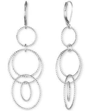 Anne Klein Open Circle Triple Drop Earrings
