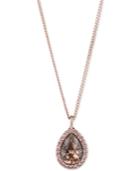 Givenchy Pave & Stone Pear Pendant Necklace, 16 + 3 Extender, Created For Macy's