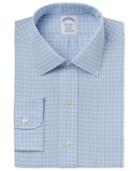Brooks Brothers Men's Regent Classic-fit Non-iron Light Blue Plaid Dress Shirt