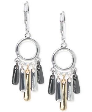 Nine West Tri-tone Chandelier Earrings