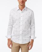 Tasso Elba Men's Classic Fit Embroidered Palm Tree Shirt, Only At Macy's