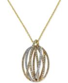 Duo By Effy Diamond Pendant Necklace (5/8 Ct. T.w.) In 14k Gold And White Gold