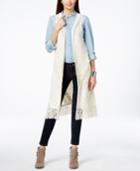 Inc International Concepts Fringe Knit Duster Vest, Only At Macy's