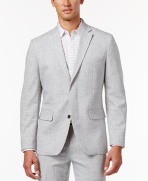 Inc International Concepts Men's Slim-fit Grey Chambray Blazer, Only At Macy's