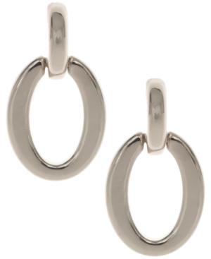 Nine West Two-tone Oval Drop Earrings