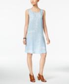 Style & Co Printed Denim Shift Dress, Only At Macy's