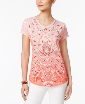 Style & Co Graphic Print Top, Created For Macy's