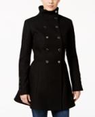 Calvin Klein Double-breasted Wool-blend Skirted Swing Coat