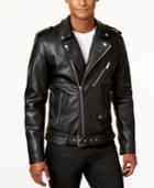 Guess Men's Faux-leather Moto Jacket