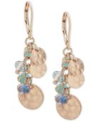 Lonna & Lilly Gold-tone Shaky Disc & Bead Drop Earrings