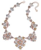 Charter Club Gold-tone Clear & Pink Crystal Statement Necklace, Created For Macy's