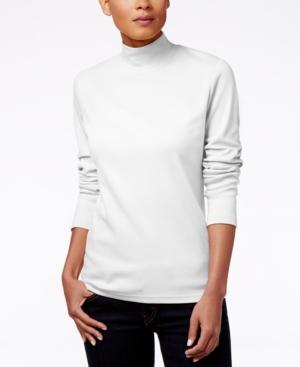 Karen Scott Mock-turtleneck Top, Only At Macy's