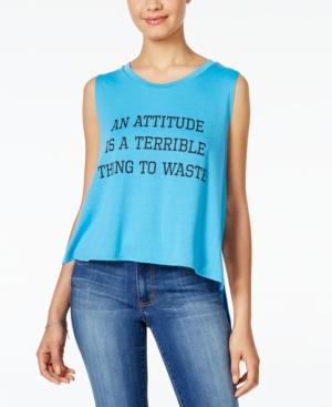 Rebellious One Juniors' Attitude High-low Graphic Tank