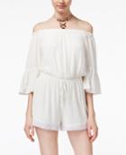 Joe & Elle Juniors' Off-the-shoulder Peasant Romper