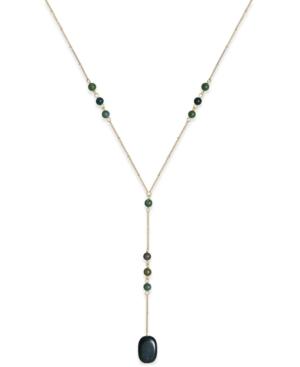 Inc International Concepts Gold-tone Gray Bead Lariat Necklace, Only At Macy's