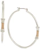 Robert Lee Morris Soho Large Two-tone Wire-wrapped Hoop Earrings