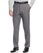 Kenneth Cole Reaction Straight-fit Stretch Gaberdine Solid Dress Pants