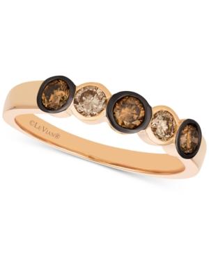 Le Vian Strawberry & Nude Diamond Bezel Ring (5/8 Ct. T.w.) In 14k Rose Gold