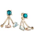 Lonna & Lilly Gold-tone Blue Stud Earring Jackets