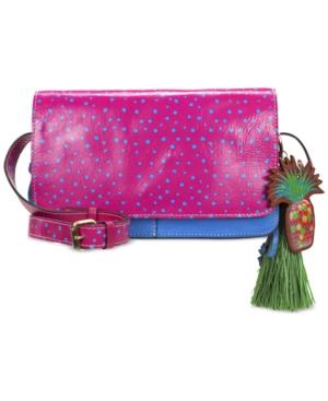 Patricia Nash Polka Dot Pineapple Tivoli Small Flap Crossbody
