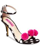 Betsey Johnson Lylly Two-piece Pom-pom Sandals Women's Shoes