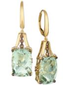 Le Vian Green Amethyst (12-3/8 Ct. T.w.) & Diamond (3/8 Ct. T.w.) Drop Earrings In 14k Gold