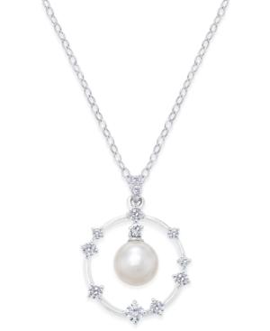 Danori Silver-tone Imitation Pearl And Crystal Nested Necklace