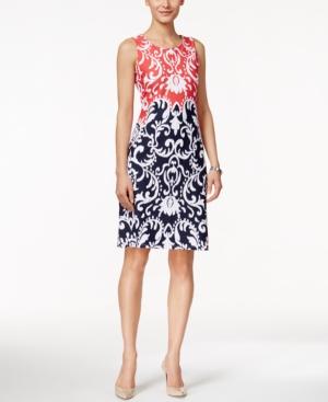 Charter Club Ikat-print Sleeveless Dress, Only At Macy's