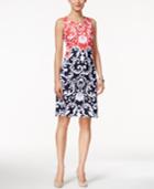 Charter Club Ikat-print Sleeveless Dress, Only At Macy's