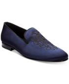 Roberto Cavalli Men's Satin Embroidered Loafers Men's Shoes