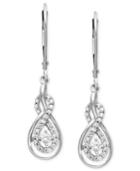 Wrapped In Love Diamond Earrings, 14k White Gold Diamond Infinity Earrings (1/4 Ct. T.w.)