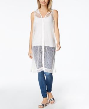 Steve Madden Sleeveless Zip Cover-up