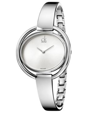 Calvin Klein Women's Swiss Impetuous Stainless Steel Bracelet Watch 40mm K4f2n116