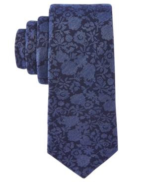 Con. Struct Men's Tapestry Floral Slim Tie