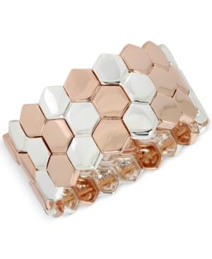 Kenneth Cole New York Two-tone Geometric Stretch Bracelet