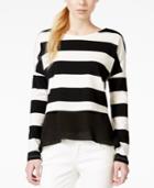 Bar Iii Striped Layered-look Top, Only At Macy's
