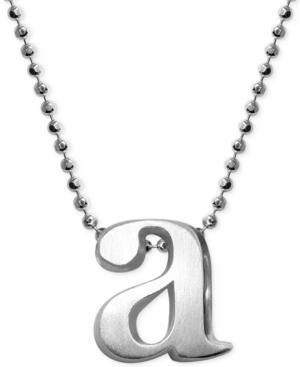 Little Letter By Alex Woo Initial Pendant Necklace In Sterling Silver