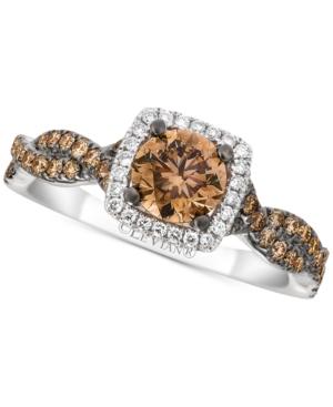 Le Vian Bridal Diamond Twist Halo Engagement Ring (1-1/4 Ct. T.w.) In 14k White Gold