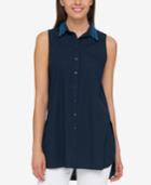 Tommy Hilfiger High-low Shirt, Created For Macy's